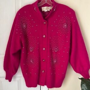 Belldini Vintage Hot Pink
Beaded
Angora Cardig...‎